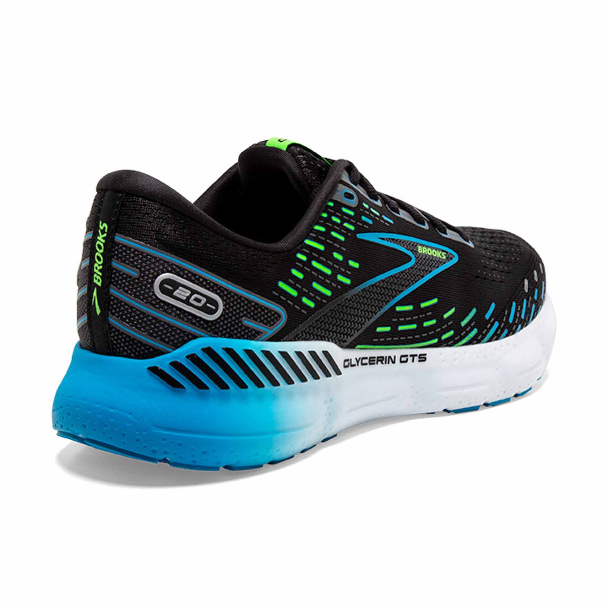 Brooks Glycerin GTS 20 chaussures de course à pied homme - Black / Hawaiian Ocean / Green