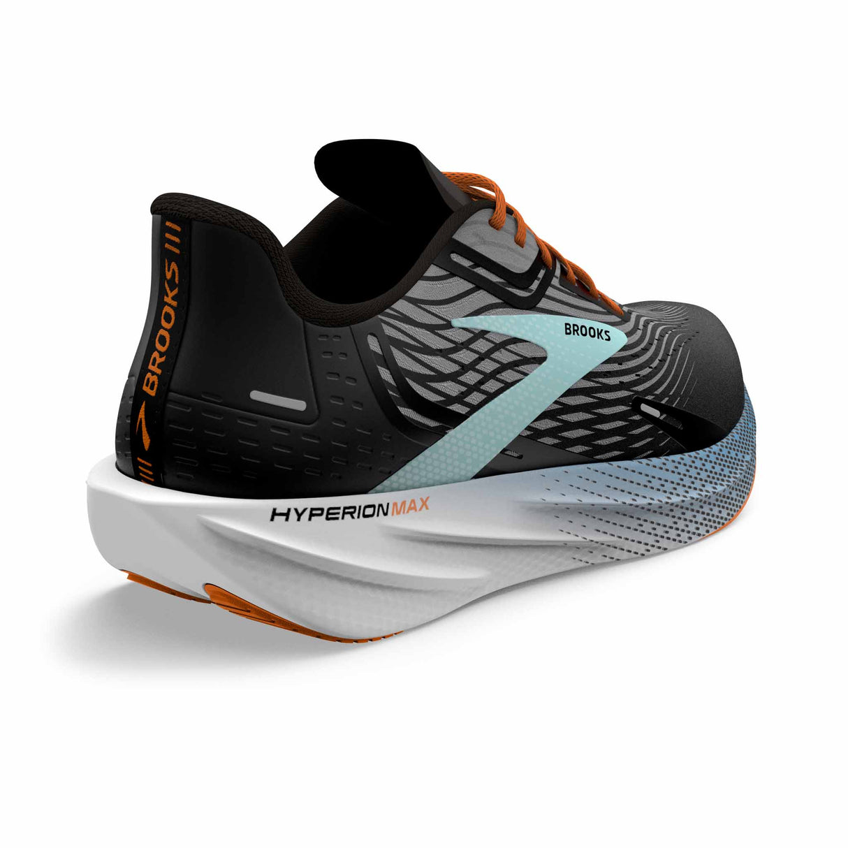 Brooks Hyperion Max chaussures de course à pied homme -  Black / Grey / Orange Clownfish