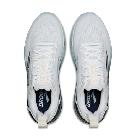 Brooks Ghost Max 4 chaussures de course à pied pour homme - Blanc / Marine / Bleu