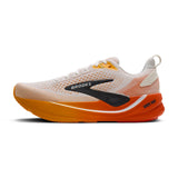 Brooks Ghost Max 4 chaussures de course à pied pour homme - Blanc / Orange / Rouge