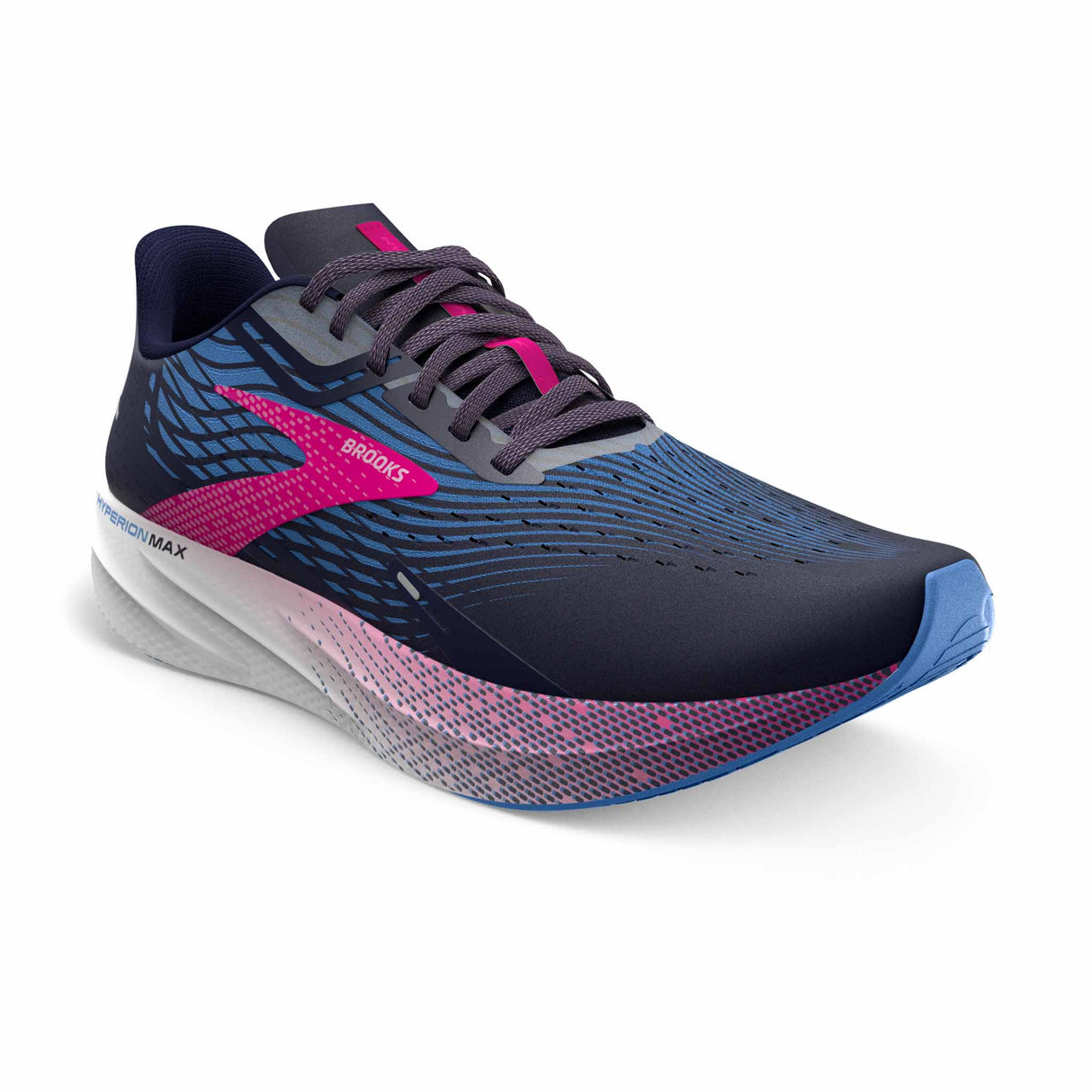 Brooks Hyperion Max chaussures de course à pied femme - Peacoat / Marina Blue / Pink Glo