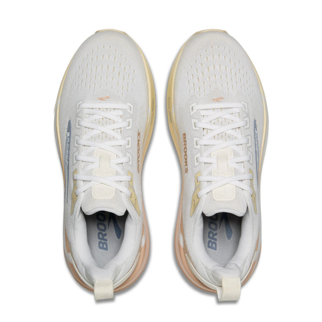 Brooks Ghost Max 4 chaussures de course à pied pour femme - Blanc / Rose / Rutabaga