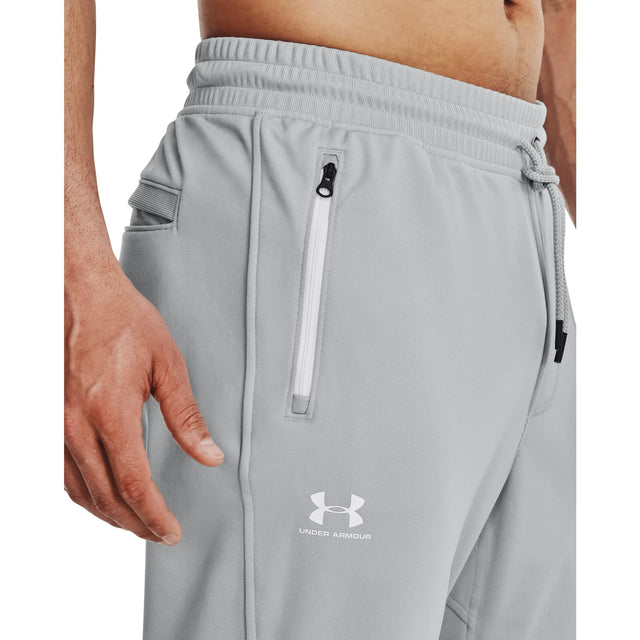 UA Sportstyle pantalon de jogging pour homme Mod Gray / Blanc - détail