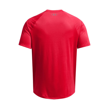 UA Tech 2.0 men's short sleeve t-shirt Red / Graphite - back