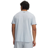 UA Sportstyle men's left chest logo short sleeve t-shirt Blue Fog / Black - back