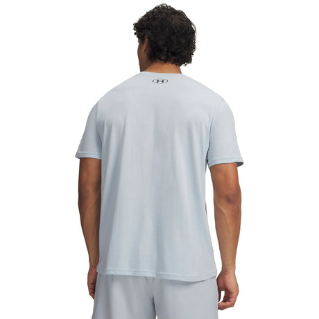 UA Sportstyle t-shirt à manches courtes avec logo à gauche pour homme Blue Fog / Noir - dos