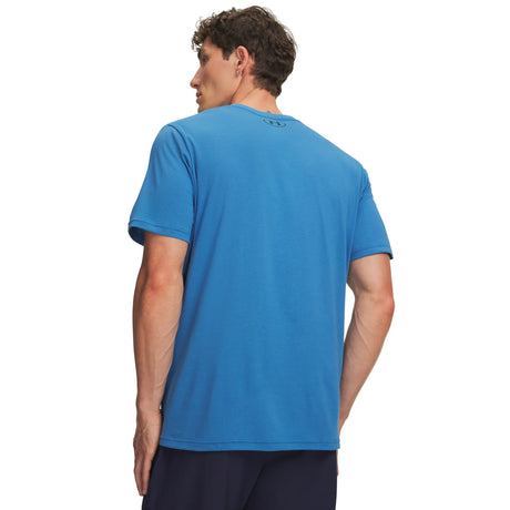 UA Sportstyle t-shirt à manches courtes avec logo à gauche pour homme Aegean Blue / Noir - dos