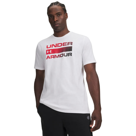 UA Team Issue men's wordmark short sleeve top White / Black