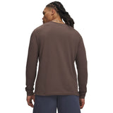 UA men's left chest logo long sleeve top Peppercorn / Black - back