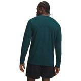 UA men's left chest logo long sleeve top Arden Green / Black - back