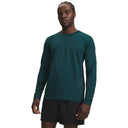 UA men's left chest logo long sleeve top Arden Green / Black