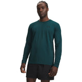 UA men's left chest logo long sleeve top Arden Green / Black