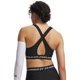 UA Crossback Mid women's sports bra Ultimate Black / White - back