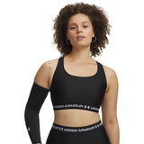 UA Crossback Mid women's sports bra Ultimate Black / White