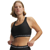 UA Crossback Mid women's sports bra Ultimate Black / White