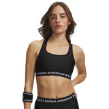 UA Crossback Mid women's sports bra Ultimate Black / White
