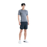 UA HeatGear Armour t-shirt de compression à manches courtes pour homme Carbon Heather / Noir