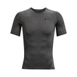UA HeatGear Armour t-shirt de compression à manches courtes pour homme Carbon Heather / Noir