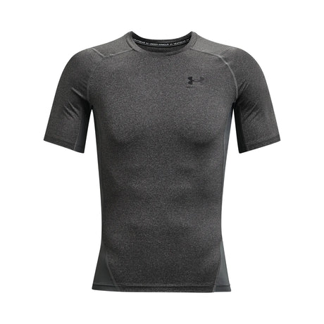 UA HeatGear Armour t-shirt de compression à manches courtes pour homme Carbon Heather / Noir