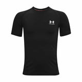 Under Armour HeatGear Youth Short Sleeve T-shirt - Black / White
