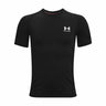 Under Armour HeatGear Youth Short Sleeve T-shirt - Black / White