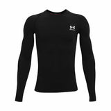 Under Armour HeatGear Compression Long Sleeve Shirt - Black / White