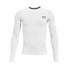 Under Armour HeatGear Compression Long Sleeve Shirt - White / Black