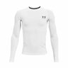 Under Armour HeatGear Compression Long Sleeve Shirt - White / Black