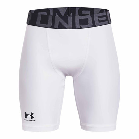 Under Armour HeatGear Boys' Compression Shorts - White / Black