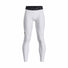 Under Armour HeatGear Youth Compression Legging - White / Black
