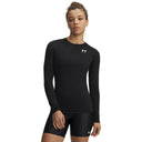UA HeatGear Armour women's long sleeve compression top Ultimate Black / White