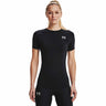 Under Armour HeatGear Compression Short Sleeve T-Shirt for Women - Black
