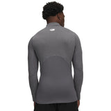 UA ColdGear chandail de compression à col montant et manches longues pour homme Charcoal Light Heather / Noir - dos