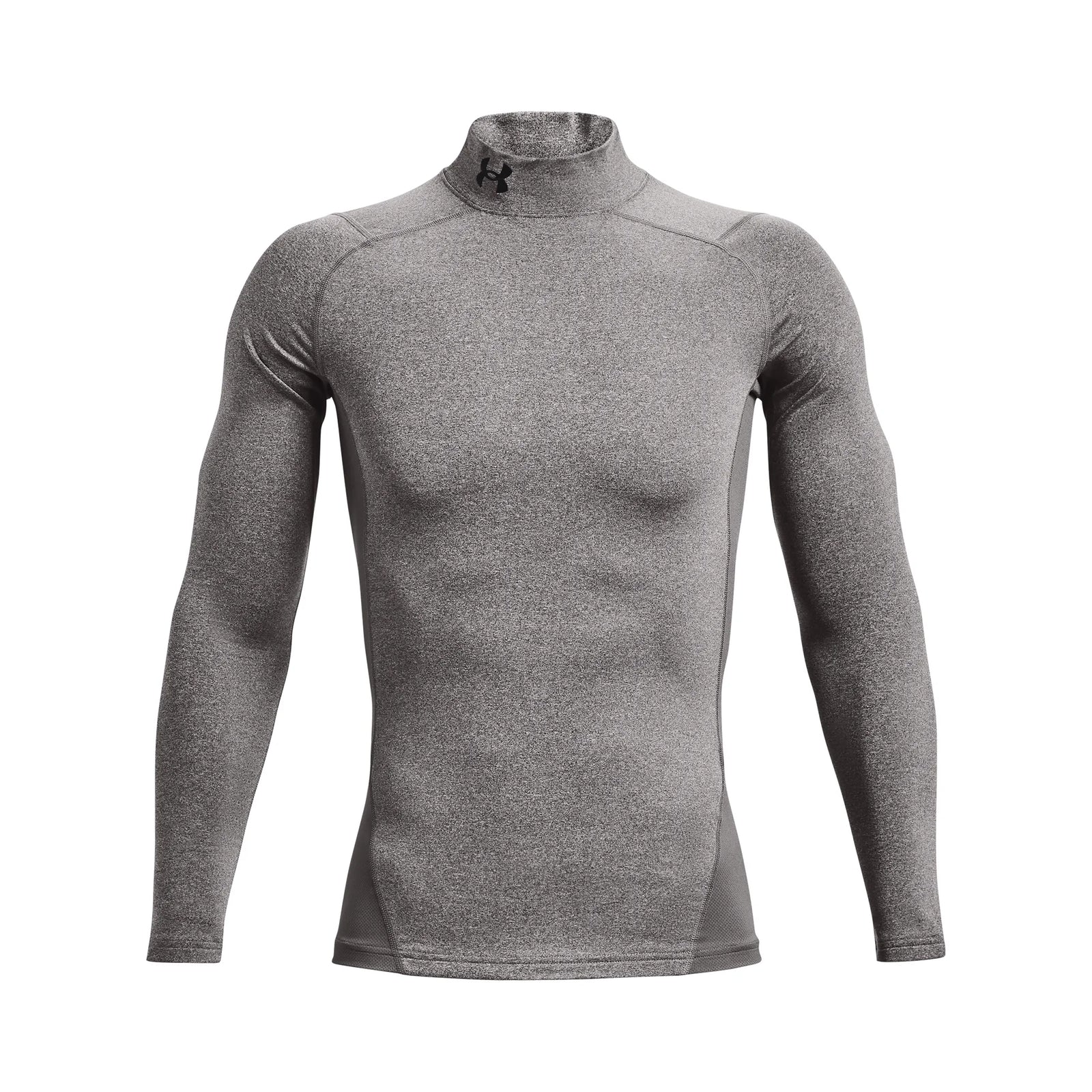 UA ColdGear chandail de compression à col montant et manches longues pour homme Charcoal Light Heather / Noir