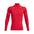 UA ColdGear men's compression mock long sleeve Red / White