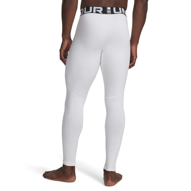 UA ColdGear legging de compression pour homme Blanc / Noir - dos
