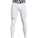 UA ColdGear men's compression leggings White / Black