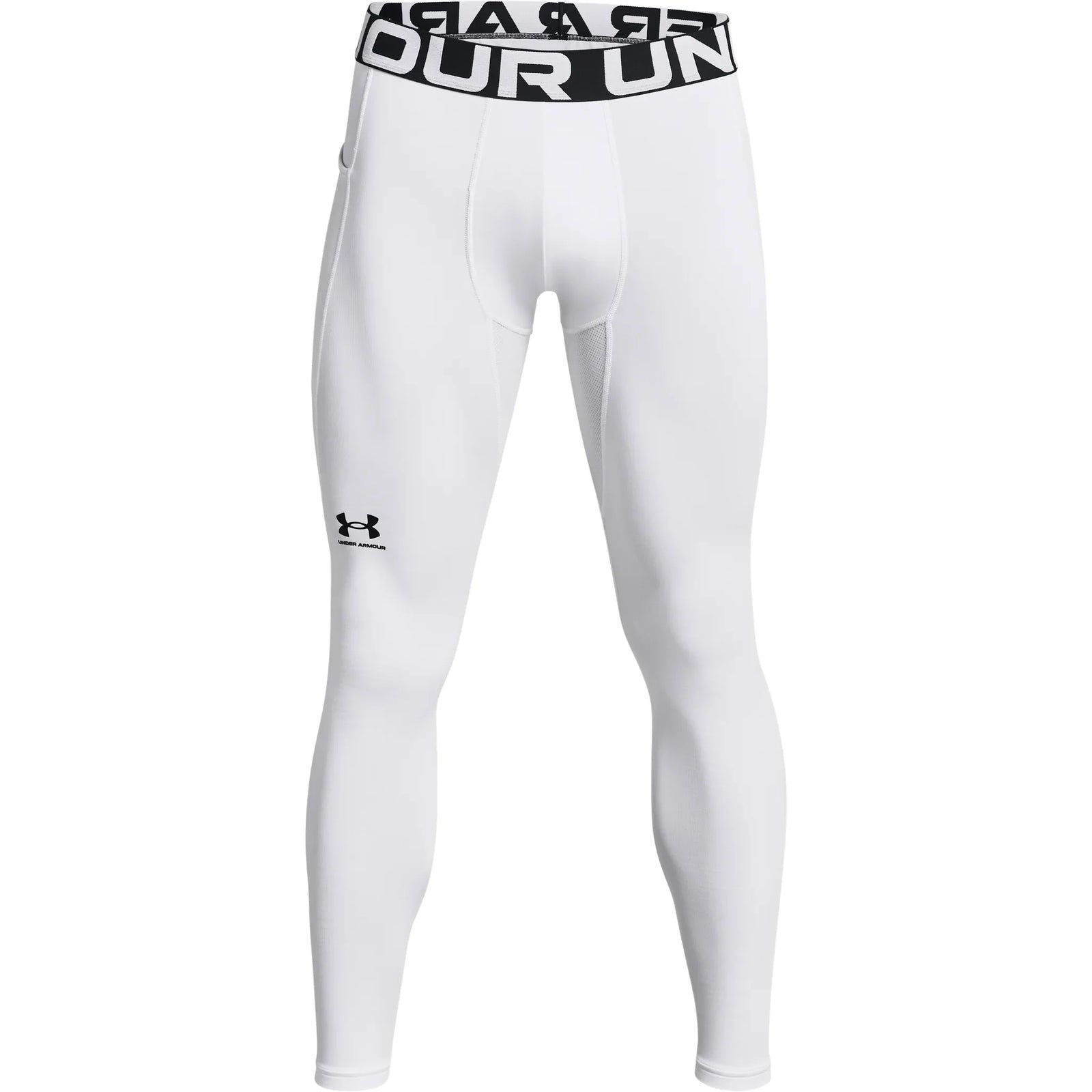 UA ColdGear men's compression leggings White / Black