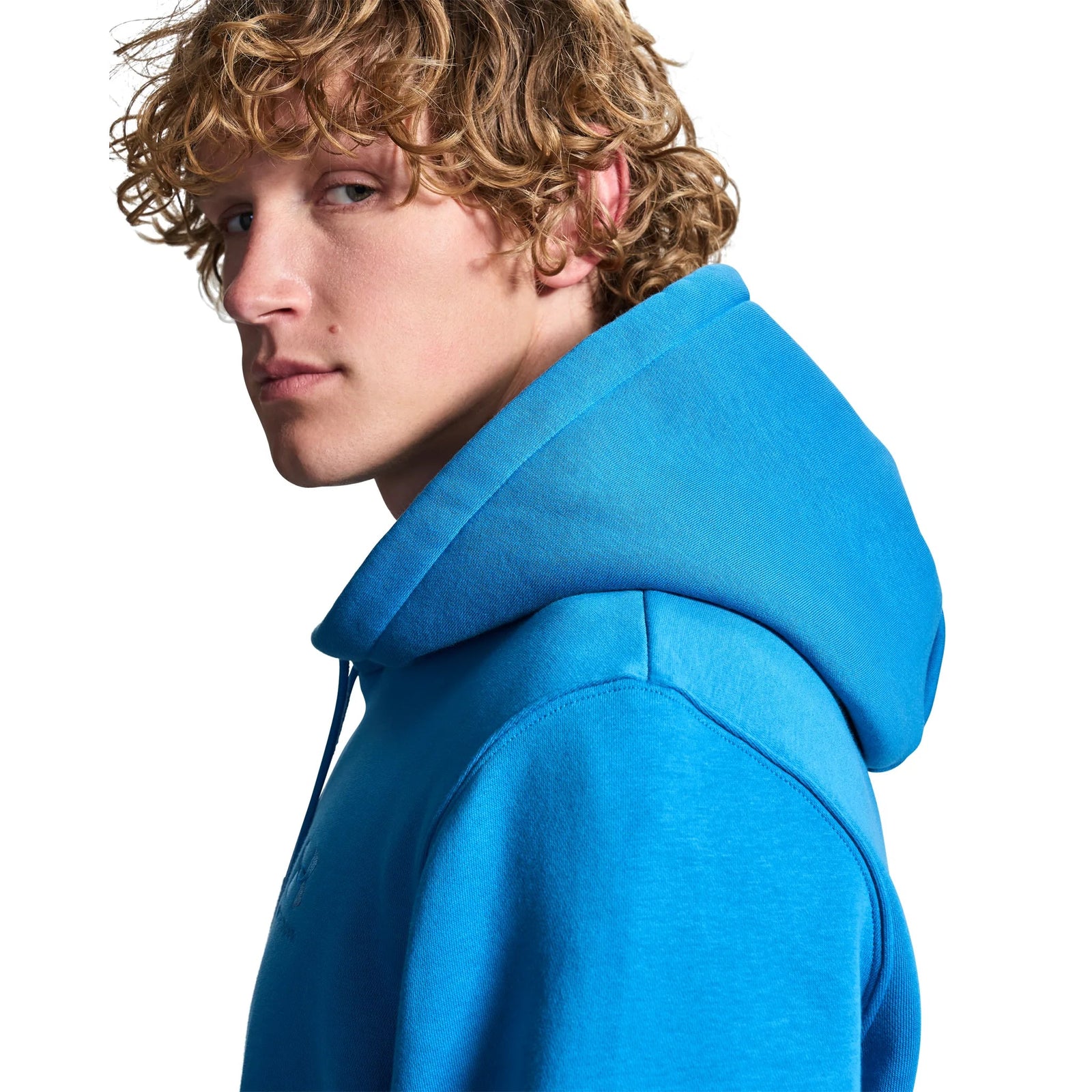 UA Icon Fleece men's hoodie Aegean Blue - detail