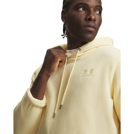 UA Icon Fleece men's hoodie Pale Lemon - detail