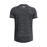 UA Tech Textured t-shirt à manches courtes junior Noir / Blanc - dos