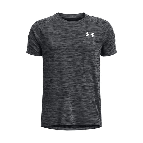 UA Tech Textured boys' short sleeve t-shirt Black / White