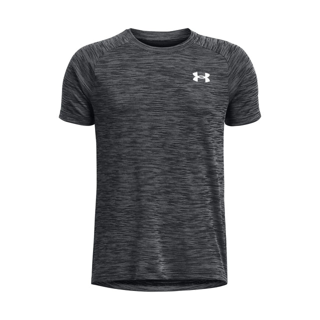 UA Tech Textured t-shirt à manches courtes junior Noir / Blanc
