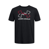 UA GL Foundation Update men's short sleeve top Black / Red / White
