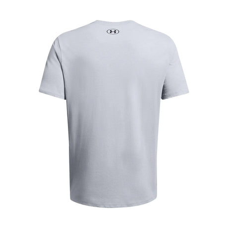 UA GL Foundation Update men's short sleeve top Mod Gray Medium Heather / White / Black - back