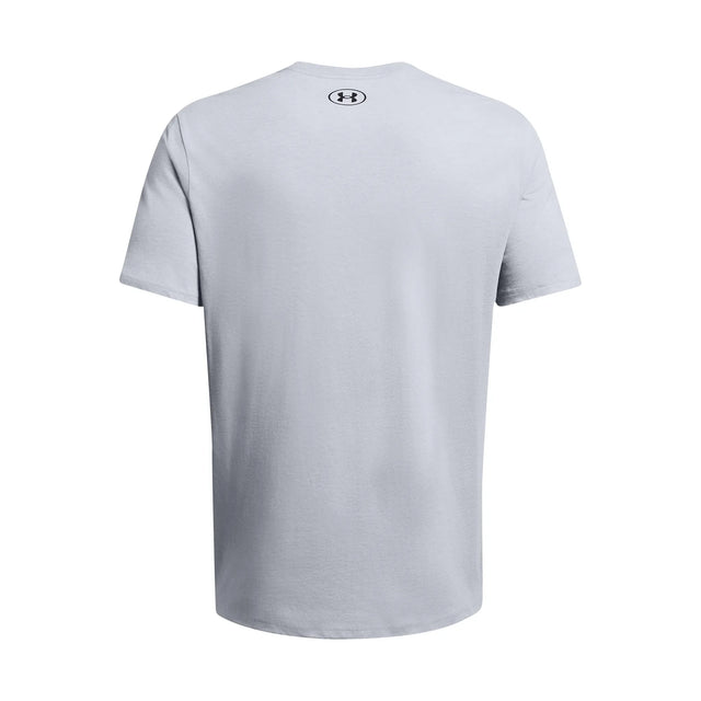 UA GL Foundation Update men's short sleeve top Mod Gray Medium Heather / White / Black - back