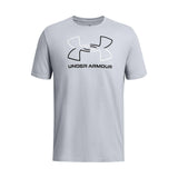UA GL Foundation Update men's short sleeve top Mod Gray Medium Heather / White / Black