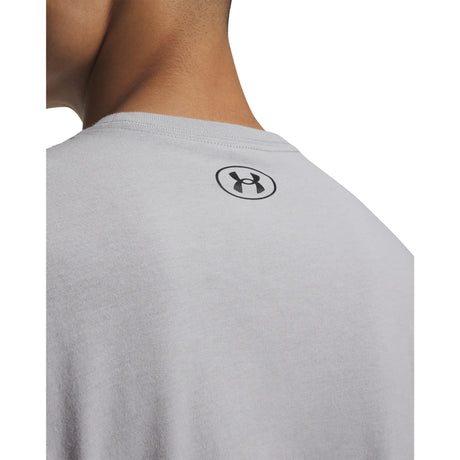 UA GL Foundation Update men's short sleeve top Mod Gray Medium Heather / White / Black - detail