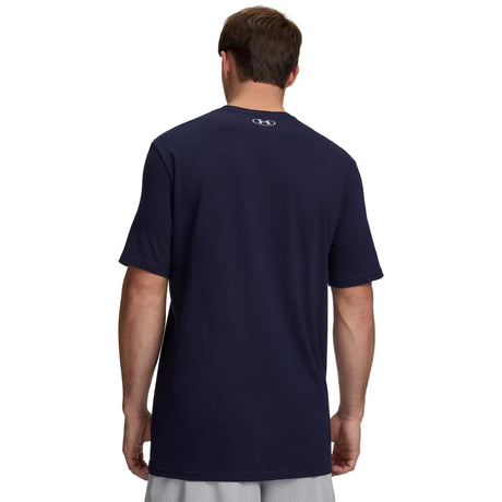 UA GL Foundation Update men's short sleeve top Midnight Navy / Royal / Mod Gray - back