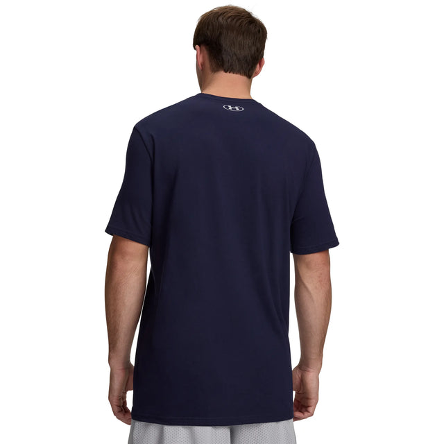 UA GL Foundation Update men's short sleeve top Midnight Navy / Royal / Mod Gray - back